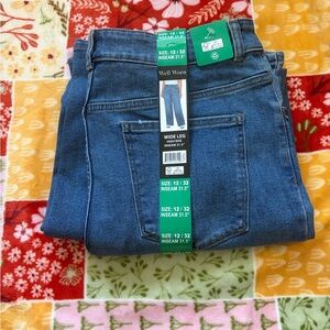 ❤️Well Worn Women's Blue Wide Leg Jeans Size 12x32 New with tag